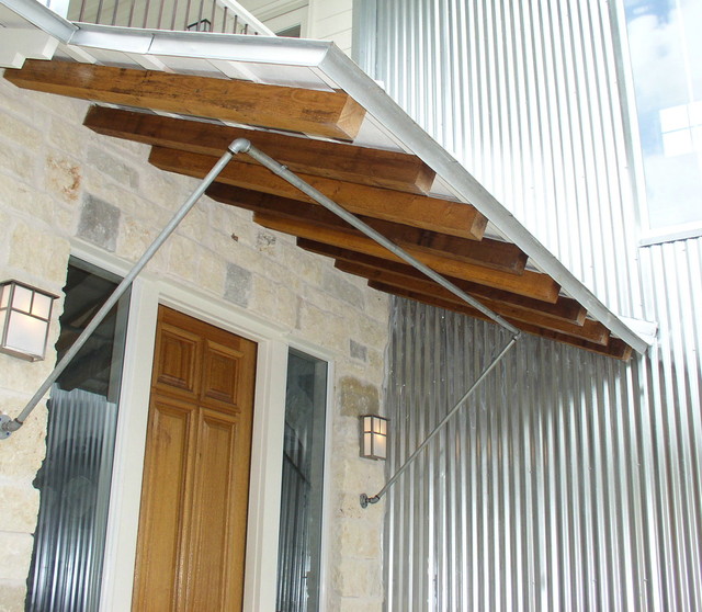 Entry Porch Shed Roof and Brackets - Contemporary - Exterior - austin 