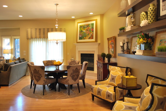 Bright Transitional Living - contemporary - living room - st louis ...