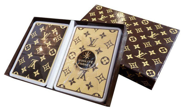 Louis Vuitton Playing Cards c.1972 New in Box - $740 Est. Retail - $290 on Chair