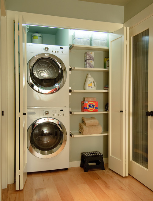 Remodelaholic | 25+ Ideas for Small Laundry Spaces