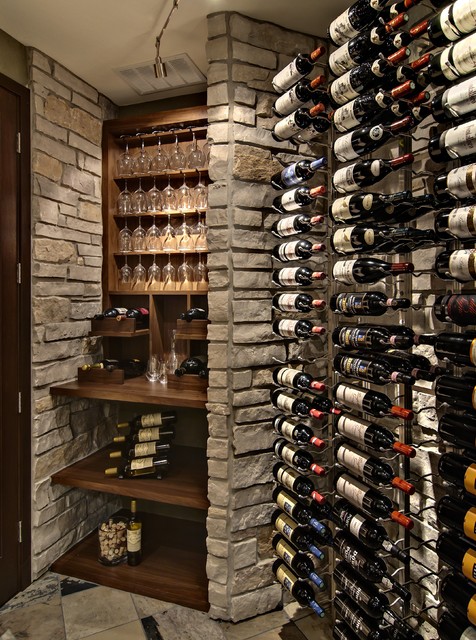 Wine Room - traditional - wine cellar - minneapolis - by Design By ...