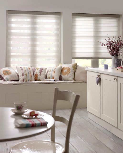 Horizontal Flat Sheer Shading Contemporary Window Blinds houston