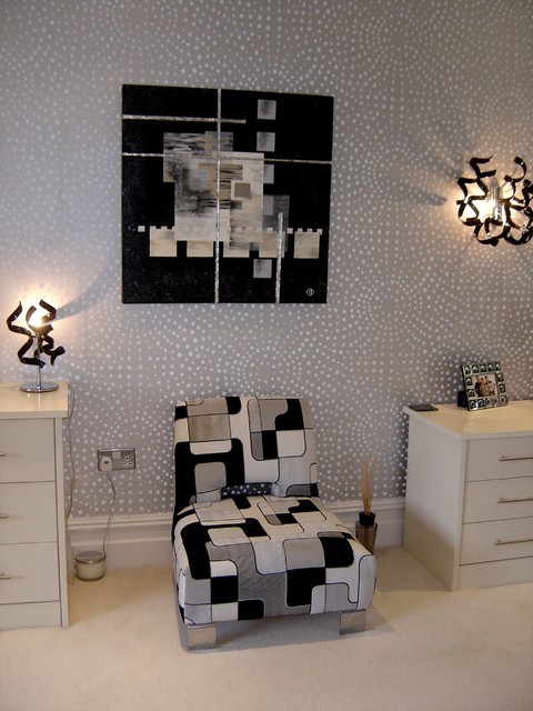 Modern property in Bowdon contemporary-bedroom