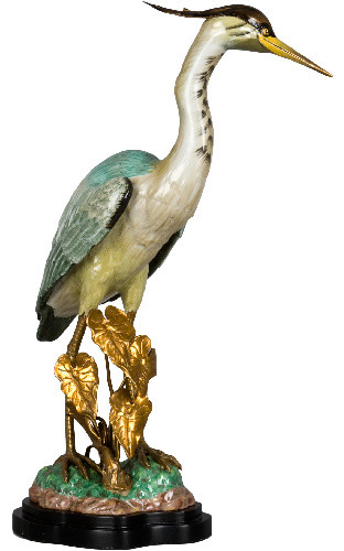 blue heron figurine