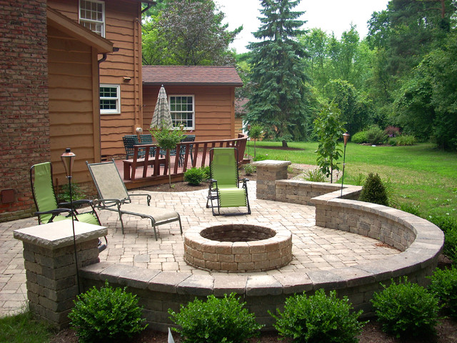 Backyard Fire Pit - Traditional - Patio - cleveland - by Graf's