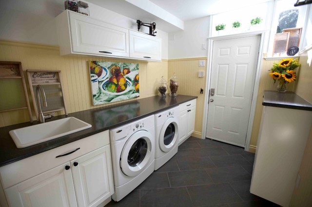 Colourful Family Laundry Room - traditional - laundry room ...