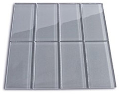 Ice Glass Subway Tile modern kitchen tile