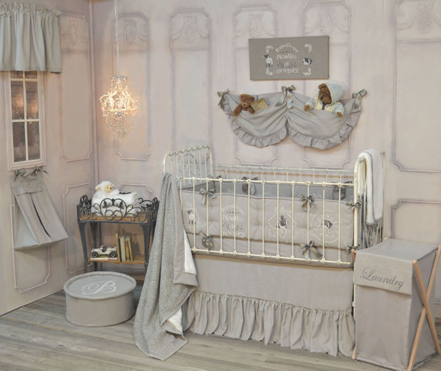 Crib Bedding Set Gray Tokida For Boy Girl Twins Nursery Traditional Baby Bedding New
