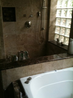 Bathroom Vanities Dallas on Master Bathroom Remodel With Cabinets  Marble And New Tub