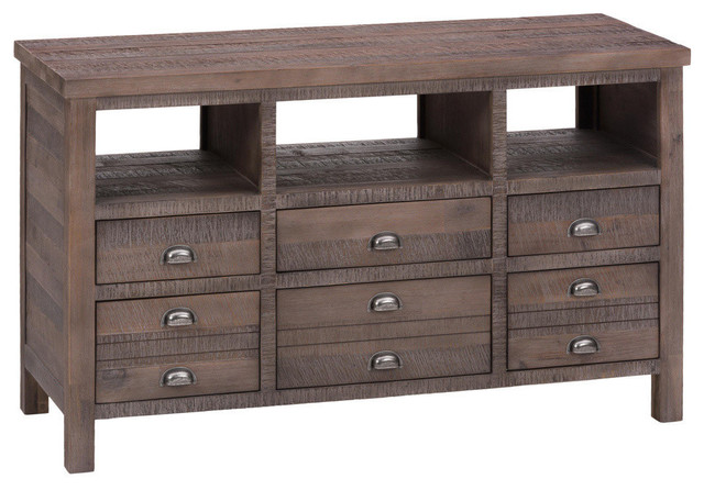Jofran 067-50 50 Inch Media Unit with 6 Drawers & Wire ...