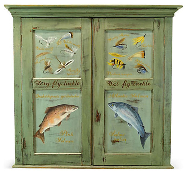 Consigned Vintage Fly Fishing Hanging Rustic Storage