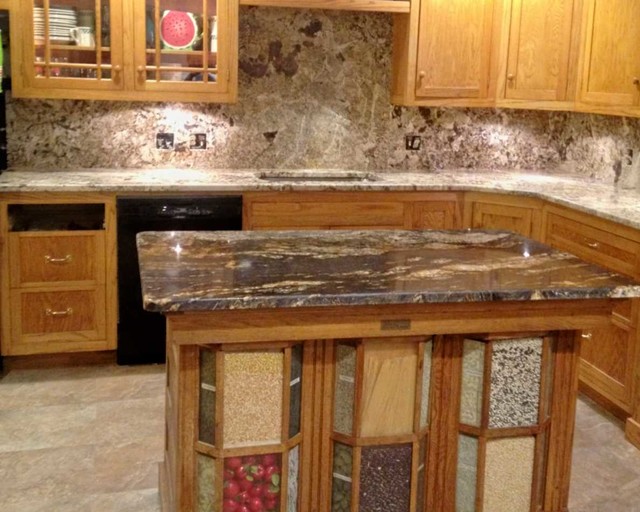 install granite countertops traditional