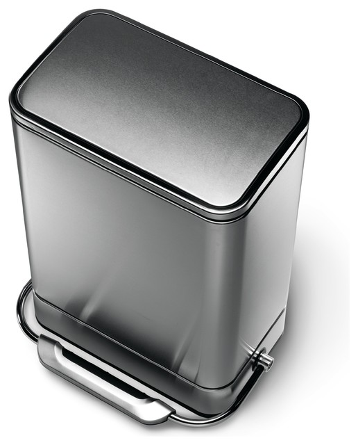 38 Litre Steel Bar Step Can Modern Trash Cans by simplehuman