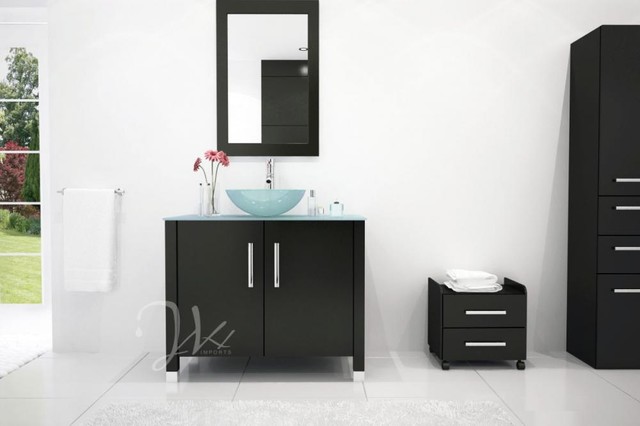 ... Bathroom Vanity with Glass Top and Bowl modern-bathroom-vanities-and