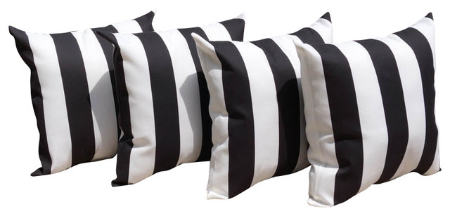 black and white outdoor pillows