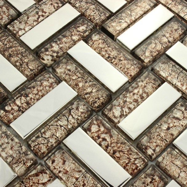 Stainless Steel Mosaic Tiles Glass mosaic tile backsplash mosaic tiles 