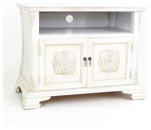 Wayborn Medallion TV in Whitewash Farmhouse Entertainment