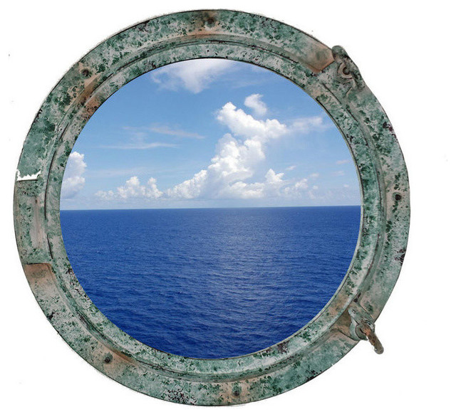 Titanic Shipwrecked Porthole Window 15'' Porthole Decor Nautical