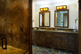Rustic Bathroom Mirrors on Jackson Hole Golf   Tennis   Rustic   Bathroom   Denver   By Teton