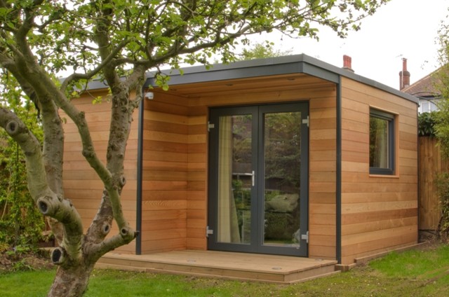 Garden Office in Surrey - Contemporary - Home Office - london - by eDEN