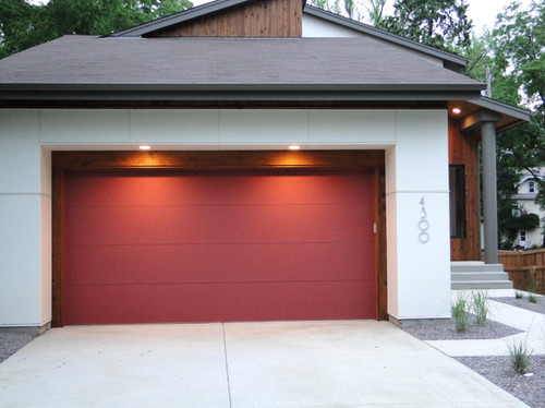 A Yankton home could benefit from a red garage door like this.