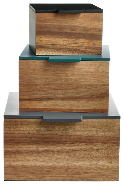 Wooden storage box - Contemporary - Storage Boxes &amp; Bins - by 