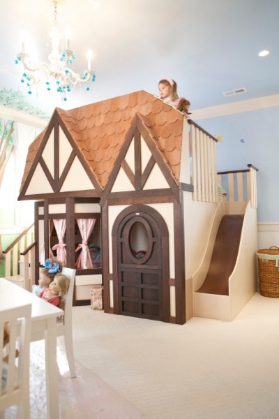 Girls Princess Castle Loft Bed - Eclectic - Kids Beds - by Sweet ...