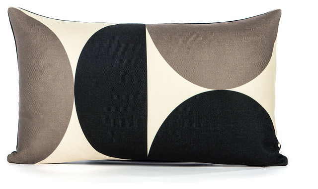 A-Pex Cream/Black Oblong Pillow - Modern - Decorative Pillows - by LaCozi