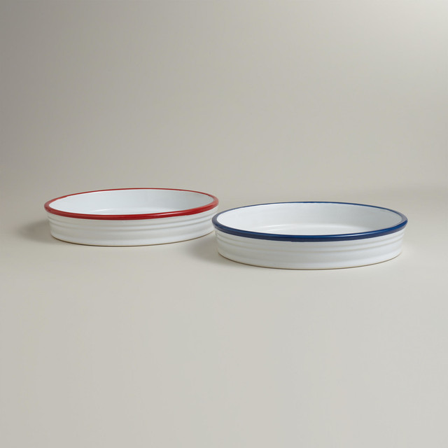Ceramic 'Enamel' Pie Dishes Modern Pie And Tart Pans by Cost Plus
