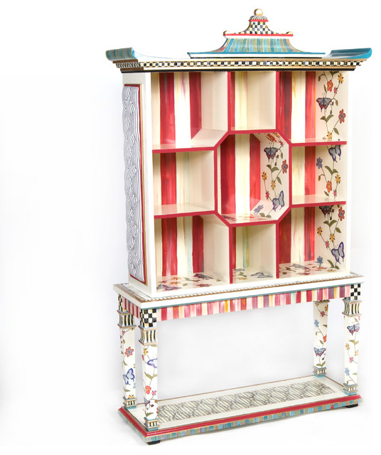 Butterfly Pagoda Bookshelf with Console Table MacKenzieChilds