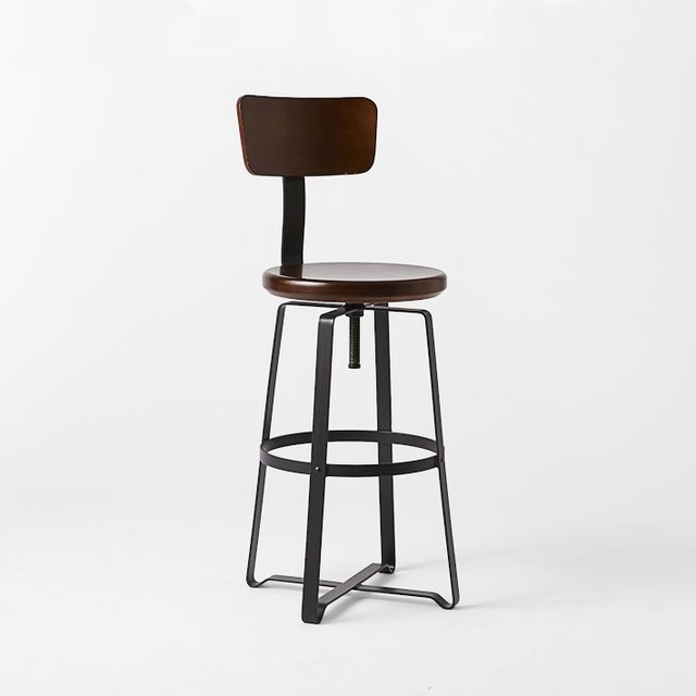 With Back Industrial Bar Stools And Counter Stools By West Elm