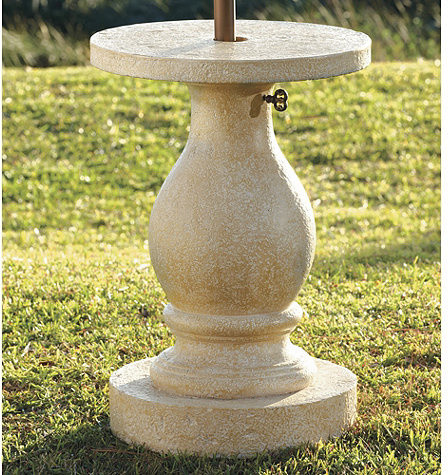 Baluster Patio Umbrella Stand - traditional - coat stands and ...