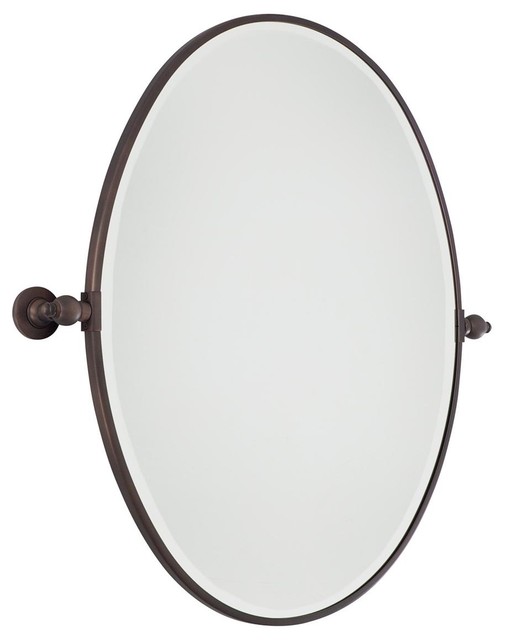 Oval Tilt Bathroom Mirror Large 3 finishes Bathroom Mirrors by