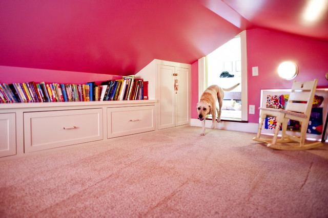 Pink Attic Playroom - traditional - kids - louisville - by Rock ...