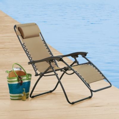 Relaxer Chair in Tan - Contemporary - Outdoor Chaise Lounges - by Bed