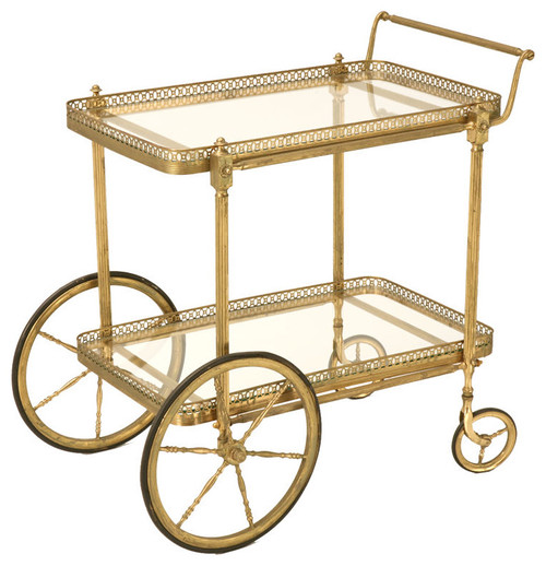 3" Brass Tea Cart Wheels / Rear