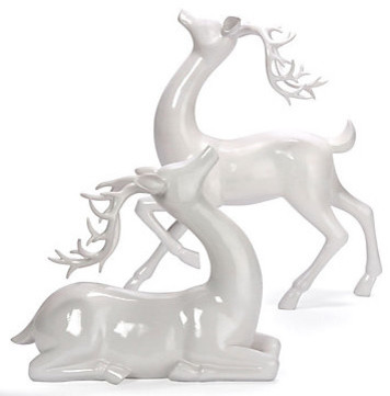 white reindeer modern holiday decorations by z gallerie white reindeer modern holiday decorations by z gallerie