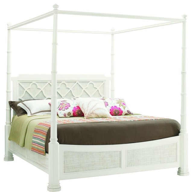 Tommy Bahama Home Ivory Key Southampton Poster Bed, Queen