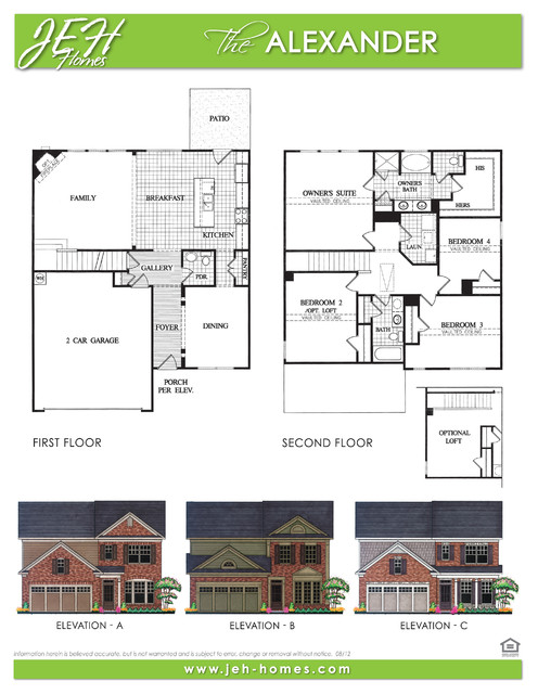 Alexander Floor Plan Traditional Floor Plan Atlanta By JEH Homes