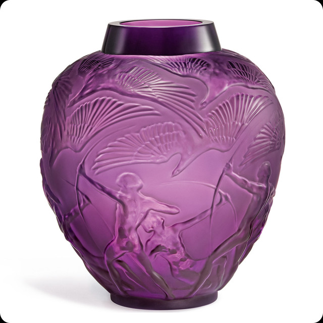 Lalique Archers Vase Violet Limited Edition Eclectic Vases by