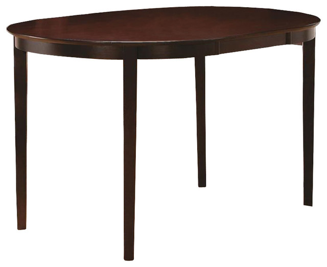 Coaster Hyde Oval Counter Height Dining Table In Rich Dark Cappuccino