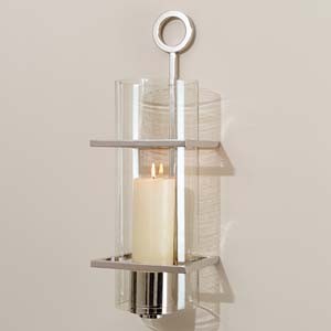 Polished Nickel Wall Sconce - contemporary - candles and candle ...