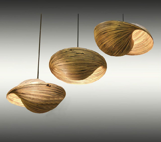 Modern Wooden Fan Wall Sconce - contemporary - pendant lighting ...
