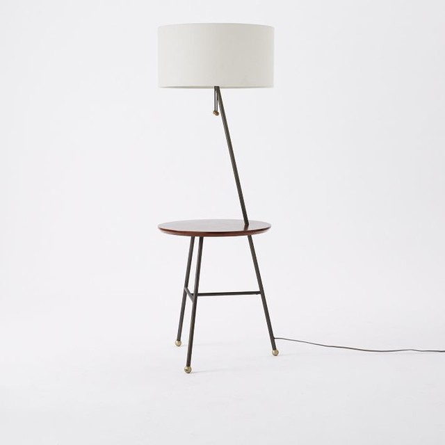 Duo Side Table Floor Lamp - Contemporary - Side Tables And End Tables