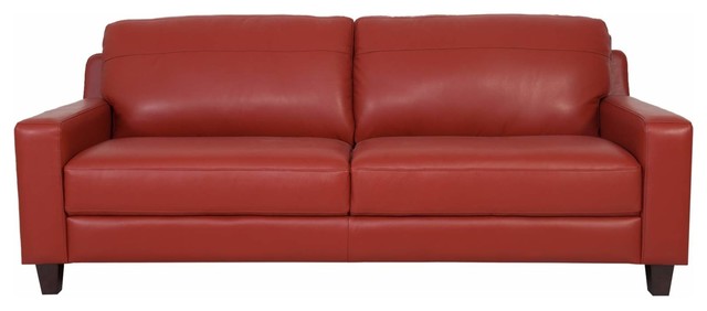 bermuda papaya leather sofa