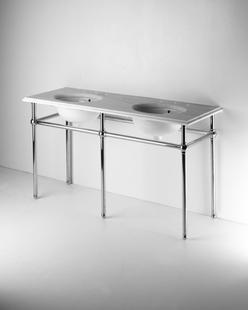 Metal Round Five Leg Double Washstand With Marble Top ...