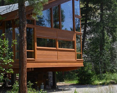 Mazama House Under Construction modern-exterior