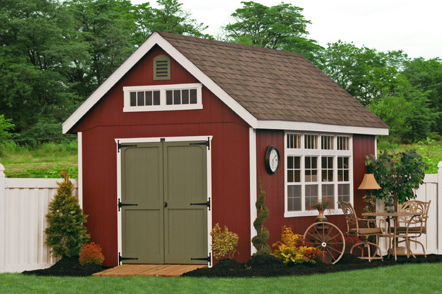 10x16 Premier Garden Shed - Traditional - Garage And Shed 