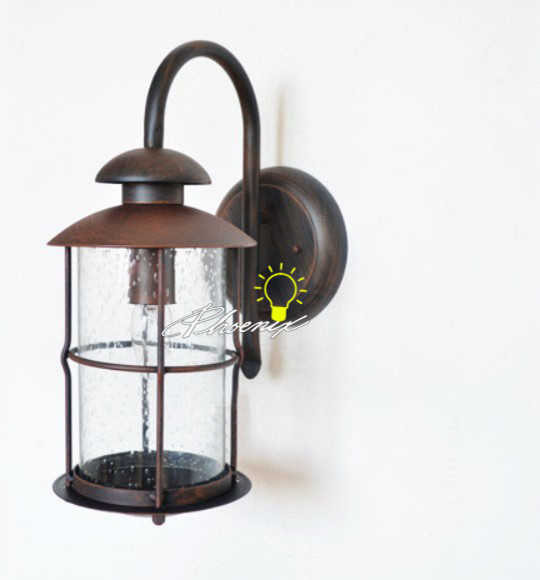 Antique Iron and Bubble Glass Wall Sconce in Baking Finish - Contemporary - Wall Sconces - new ...