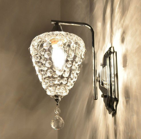 Modern Crystal Wall Sconce In Chrome Finish - Contemporary - Wall ...